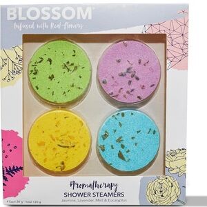 Blossom Aromatherapy Shower Steamers, with Essential Oils for Relaxation, 4 Pack